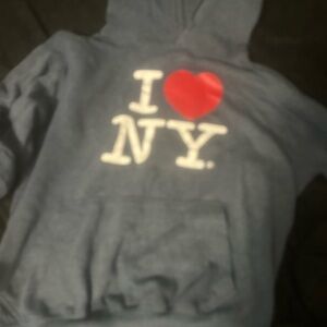Blue I Love NY Hoodie